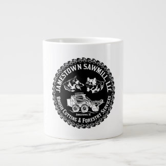Grande Tasse Logo De La Scierie De Jamestown Noire Et Blanc Act