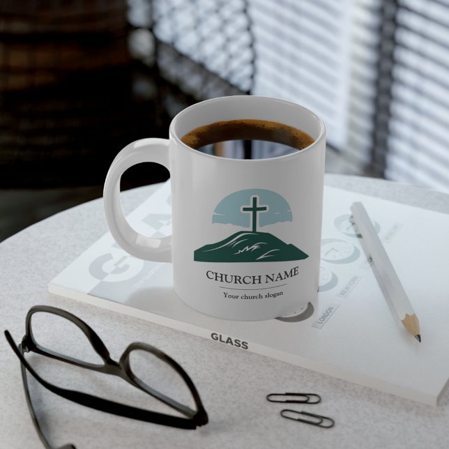 Grande Tasse Logo de l'église personnalisée (Créateur téléchargé)