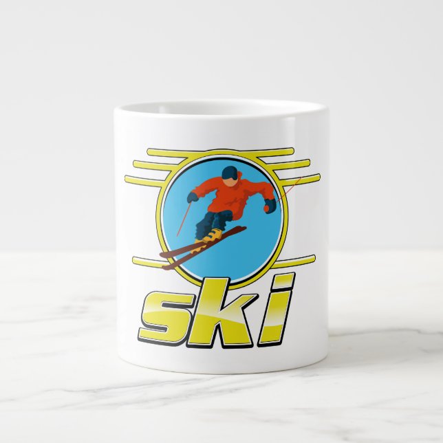 Grande Tasse Logo de ski des années 90 (Devant)