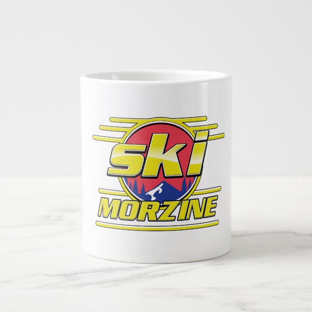 Grande Tasse Logo Morzine France Ski 80s (Devant)