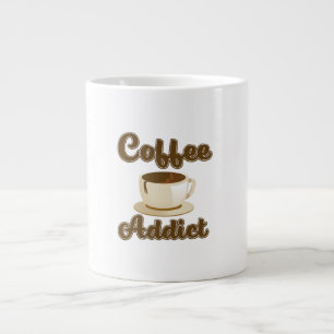 Grande Tasse Logo rétro de Coffee Addict