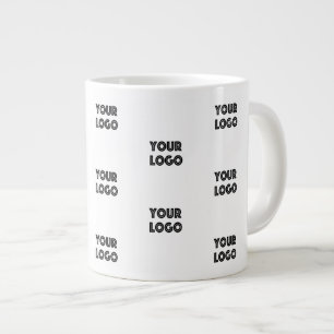Grande Tasse Logo simple à répéter Blanc