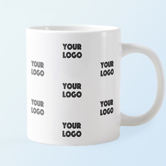 Grande Tasse Logo simple à répéter | Blanc (Créateur téléchargé)