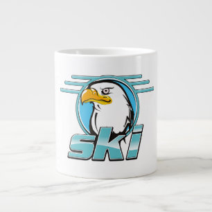 Grande Tasse Logo ski aigle doré rétro