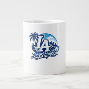 Grande Tasse Logo urbain bleu et blanc de Los Angeles LA
