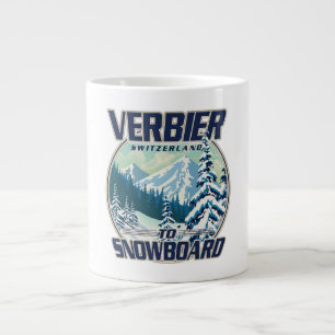 Grande Tasse Logo Verbier Suisse Snowboard