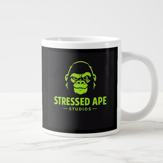 Grande Tasse Logo vert du studio Stressed Ape (Droite)