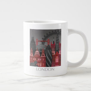 Grande Tasse London Elevages by Night - Rouge