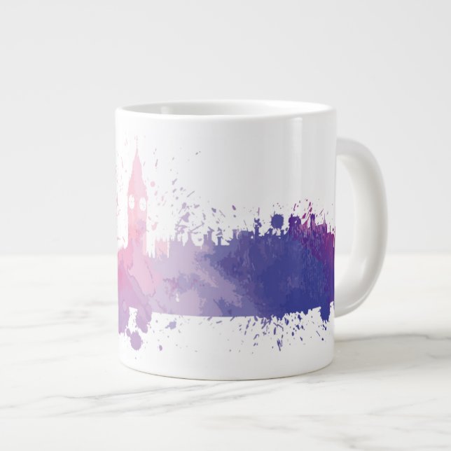 Grande Tasse London England Skyline Splash (Devant droit)