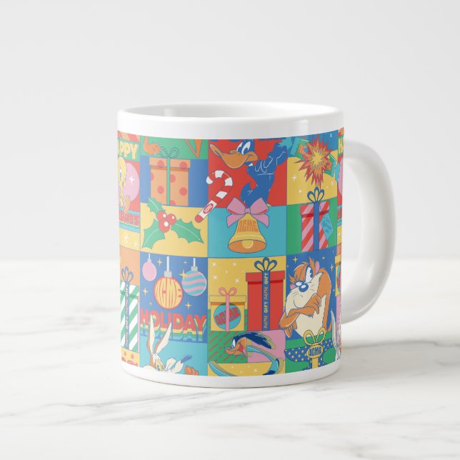 Grande Tasse LOONEY TUNES™ | Joyeuses fêtes Motif de Noël (Devant droit)