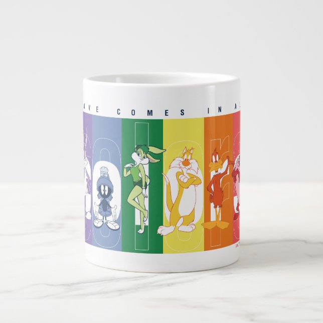 Grande Tasse LOONEY TUNES™ - L'Amour Vient Dans Toutes Les Coul (Devant)