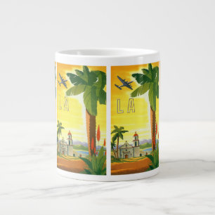 Grande Tasse Los Angeles vintage, Californie Mission avec palmi