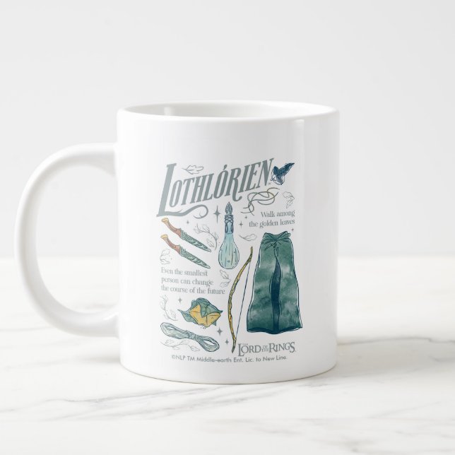 Grande Tasse LOTHLORIEN™ Collage graphique aquarelle (Gauche)