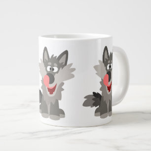 Grande Tasse Loup de dessin animé mignon et idiot