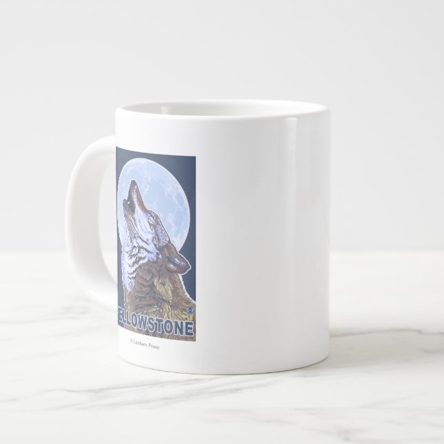 Grande Tasse Loup de YellowstoneHowling (Devant gauche)