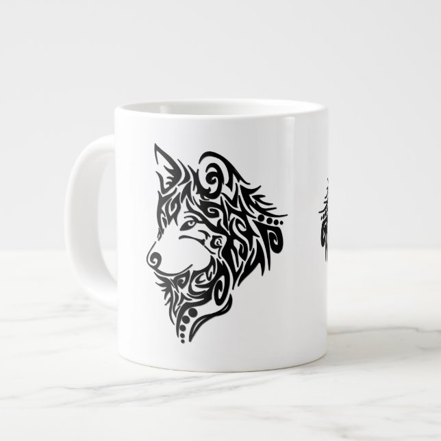 Grande Tasse Loup tribal (Devant gauche)
