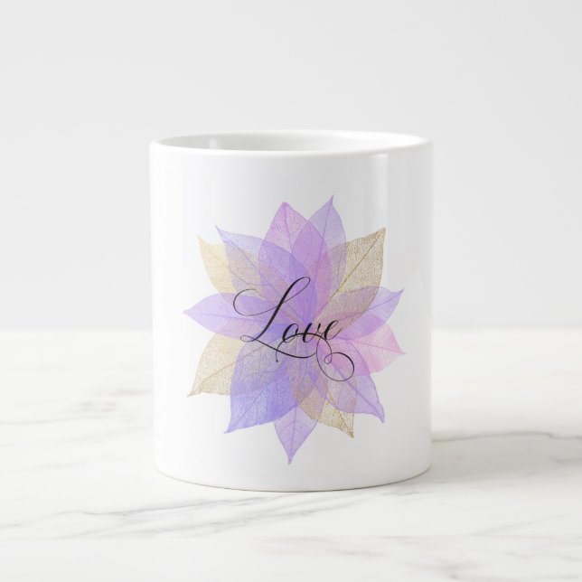 Grande Tasse *~* LOVE INTENTION EMOTO Pastel Magie Feuille (Devant)