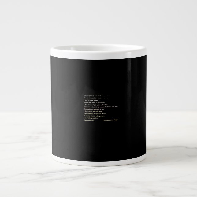 Grande Tasse Love Is Patient Simple Inspirational Design  (Devant)