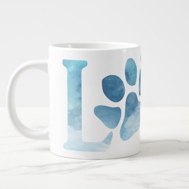 Grande Tasse Love Paw Blue (Gauche)