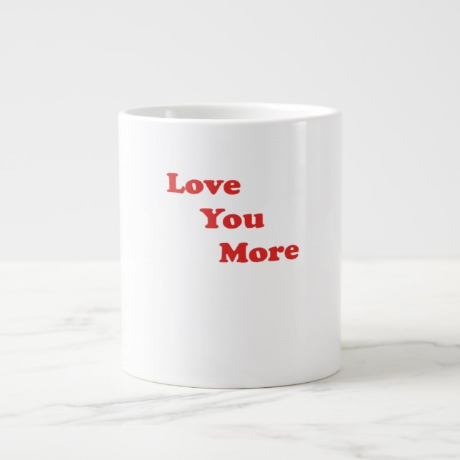 Grande Tasse Love You More Minimal Design  (Devant)