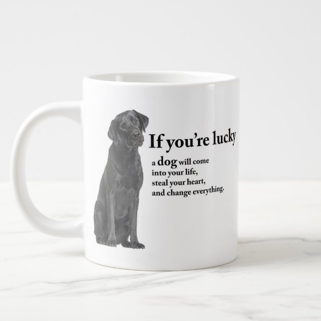 Grande Tasse Lucky Black Lab (Gauche)