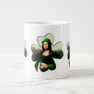 Grande Tasse Lucky Mona Lisa St Patrick's Day Clover