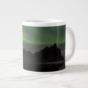 Grande Tasse Lumières du Nord   Vestrahorn Beach Hofn, Islande