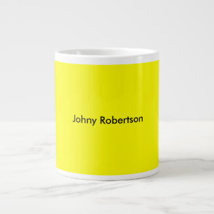 Grande Tasse Lumineuse Jaune Plaine Élégante Professionnelle Mo