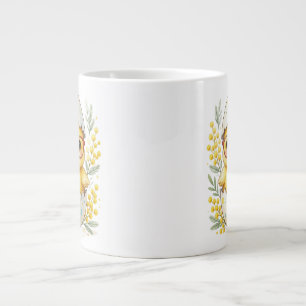 Grande Tasse Lunettes de poussin de Pâques mignonnes Mimosa Blo