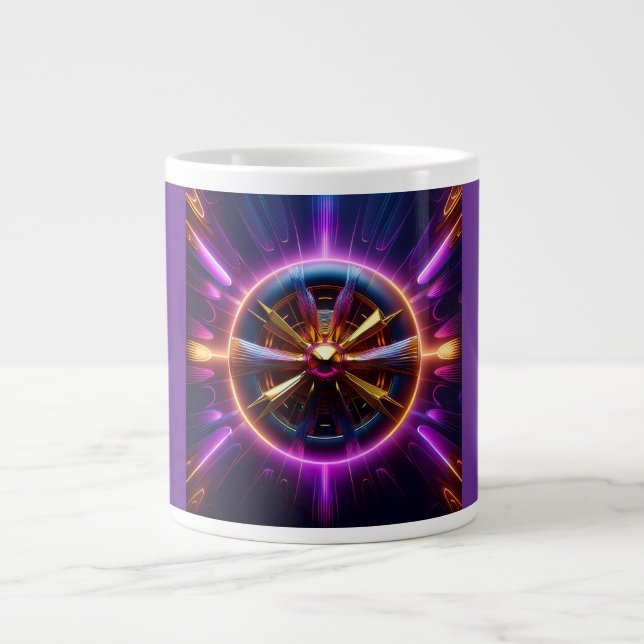 Grande Tasse Lyapunov Fractal Beaucoup Manipulé (Devant)