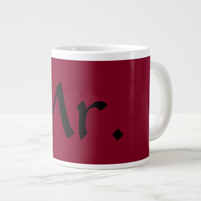 Grande Tasse M. Jumbo Mug, Bourgogne (Devant droit)