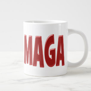 Grande Tasse MAGA avec demi-texte rouge