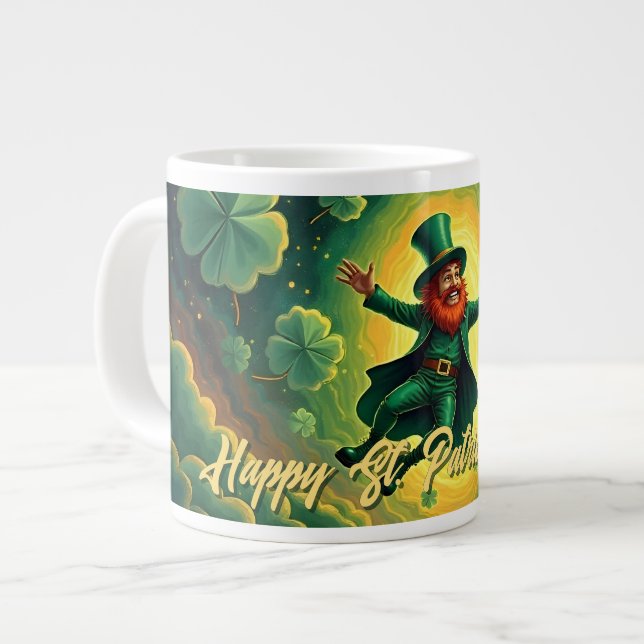 Grande Tasse Magical Leprechaun St. Patrick’s Day Art (Devant gauche)