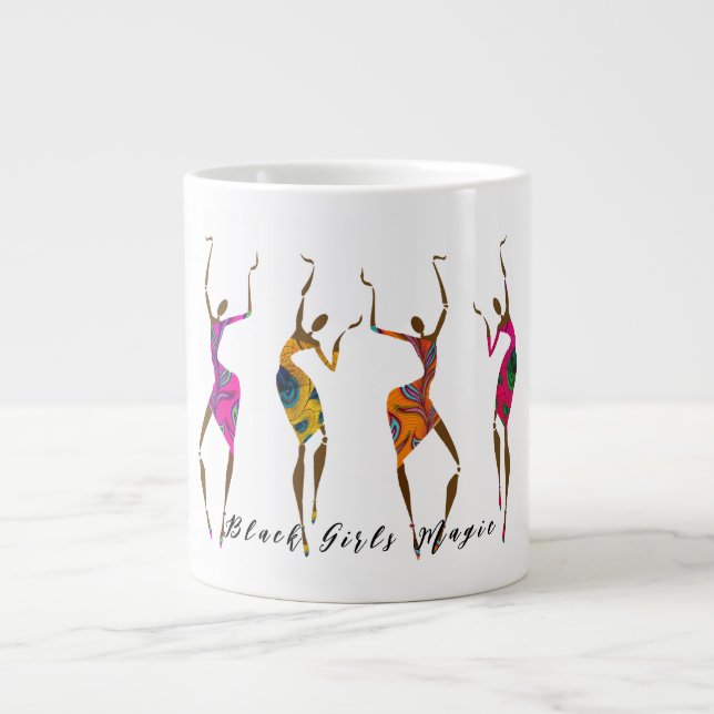 Grande Tasse Magie de la fille noire (Devant)