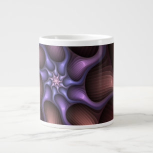 Grande Tasse Magique brillant Abstrait rayé coloré Fractal