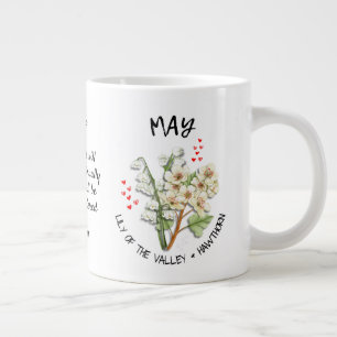 Grande Tasse MAI Mois de naissance Fleur Chrétien Nom personnal