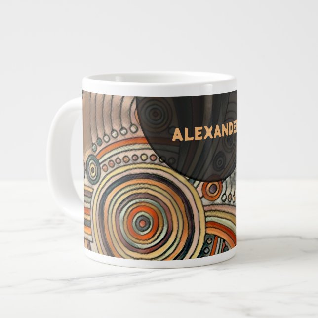 Grande Tasse Main Tirée Par EDDArt - Thoughts 1 (Devant gauche)