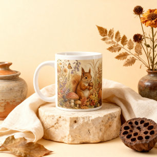Grande Tasse Maison de campagne botanique forestière vintage av