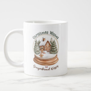 Grande Tasse Maison de pain d'épice de Noël Globe des neiges