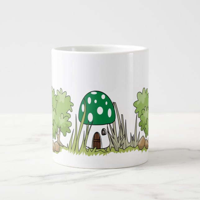 Grande Tasse Maison naine de champignons dans la forêt - Forêt  (Devant)