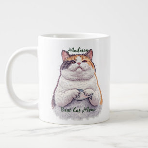 Grande Tasse Maman chat poisson mignonne meilleur script person