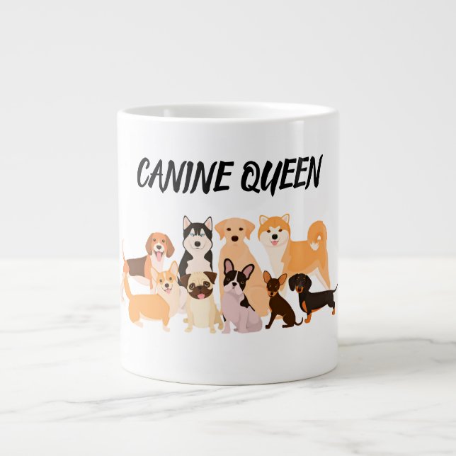 Grande Tasse Maman de chien élégant (Devant)