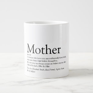 Grande Tasse Maman Définition Citation Fun Noir Et Blanc
