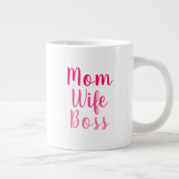 Maman femme patron rose blanc script personnalisé