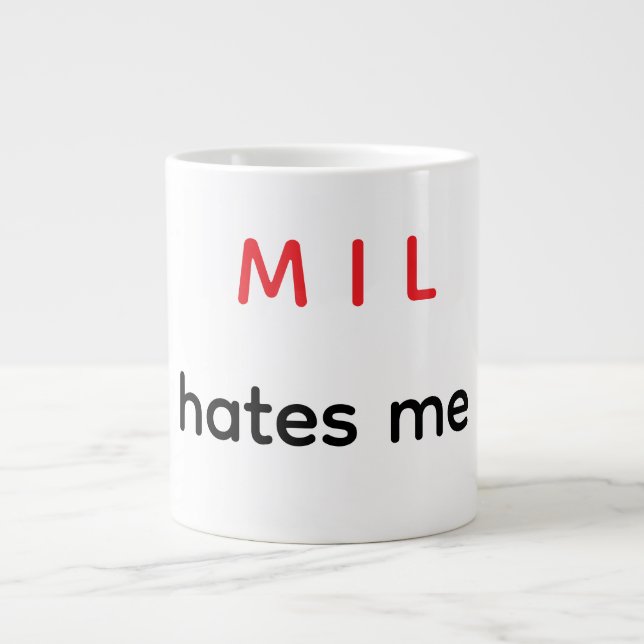 Grande Tasse Maman me déteste (Devant)