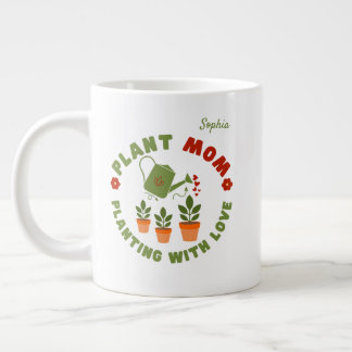 Grande Tasse Maman plante Planter Avec Amour Personnalisé