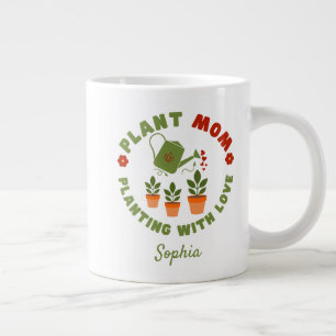 Grande Tasse Maman plante Planter Avec Amour Personnalisé