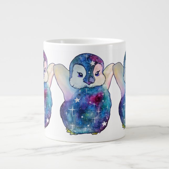 Grande Tasse Manchot nommé Bouton (Devant)