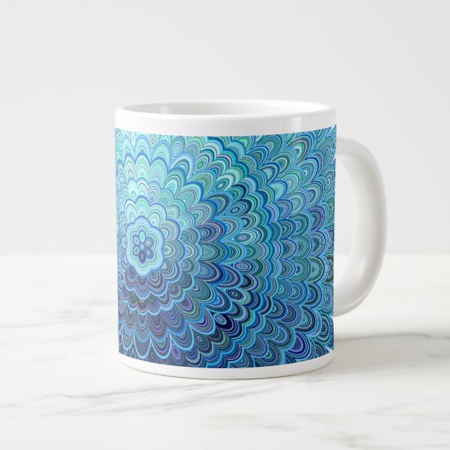 Grande Tasse Mandala ovale congelé (Devant droit)
