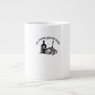 Grande Tasse Manger, boire et être effrayant Citation drôle
